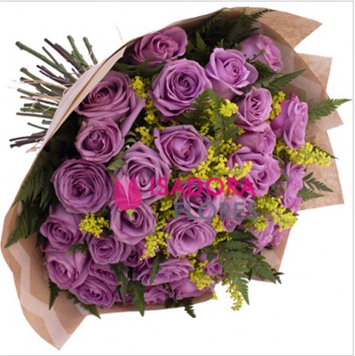 Buquê com Rosas Lilas