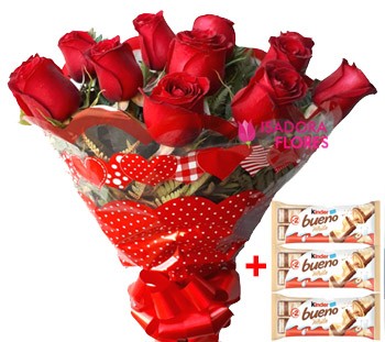 Buquê de Rosas + Kinder