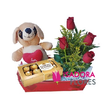 Presente com Pelúcia e Ferrero