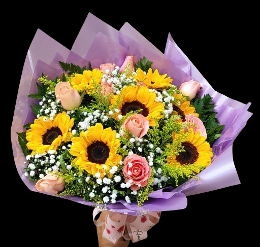 Buquê Girassóis e Rosas