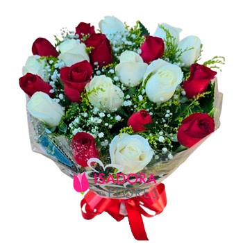 Buquê duo com 20 rosas